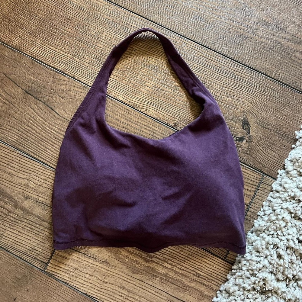 athleta purple halter neck tank top